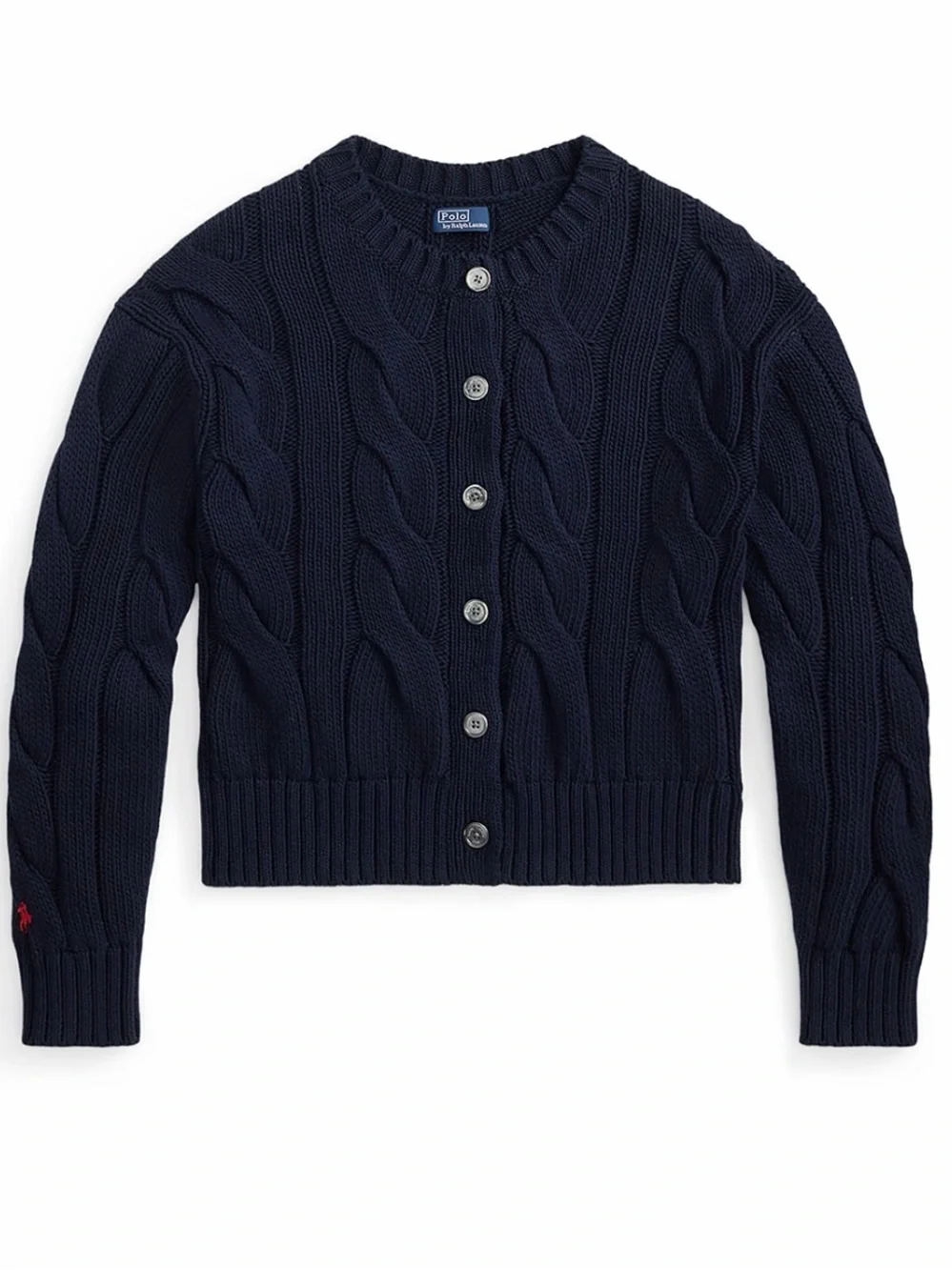 NWT Polo Ralph Lauren Crewneck Cable Knit Cardigan Sweater